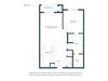 A4 Floor Plan 866 square foot one bedroom one bath